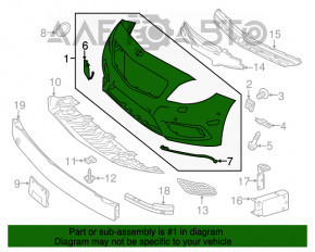 Bara fata goala Mercedes CLA 14-16 pre-restilizare fara senzori de parcare