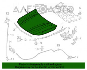 Capota goală Mercedes CLA 14-19 grafit 787