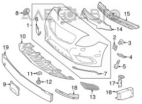 Capacul de tractare a cârligului de remorcare pentru bara de protecție față Mercedes CLA 14-16 pre-restilizare