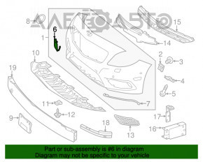 Capacul de tractare a cârligului de remorcare pentru bara de protecție față Mercedes CLA 14-16 pre-restilizare