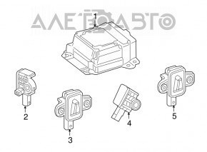 Модуль srs airbag компьютер подушек безопасности Mercedes CLA 14-19