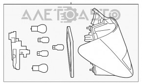 Фонарь правый Mercedes CLA 14-19 LED