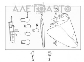 Фонарь правый Mercedes CLA 14-19 LED