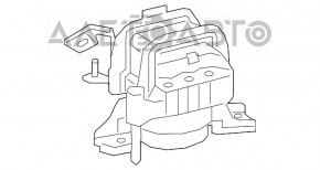 Pernele motorului dreapta Toyota Camry v70 18- hibrid