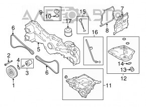 Rolie arbore cotit Subaru XV Crosstrek 13-17 nou original OEM