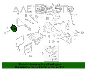 Шкив коленвала Subaru Outback 15-19 2.5 FB25