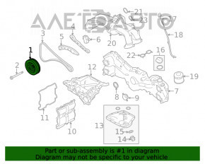 Roata dintata a arborelui cotit Subaru Forester 19- SK 2.5 FB25D