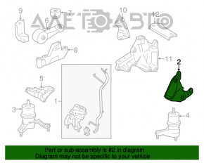 Кронштейн подушки двигателя передний Lexus ES350 13-18