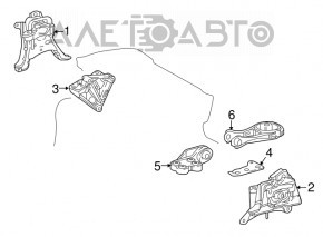 Suport motor dreapta Toyota Prius 50 16-