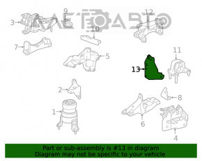 Suportul pentru amortizorul motorului din spatele Lexus RX350 16-22 FWD