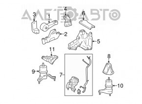 Подушка двигателя передняя Toyota Camry v40 3.5