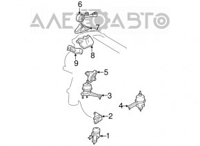 Suport motor dreapta Toyota Camry v40 2.4, hibrid nou original OEM