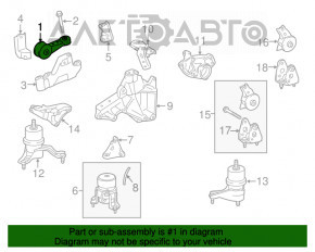 Pernele motorului superioare Toyota Highlander 14-16 3.5 nou original