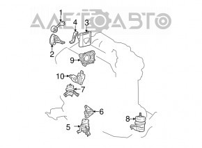 Кронштейн двигателя задний Lexus ES300 ES330 OEM