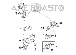 Подушка двигателя левая Toyota Rav4 06-12 OEM