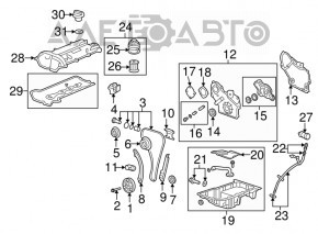 Шкив коленвала Chevrolet Malibu 13-15 2.4 hybrid новый OEM оригинал