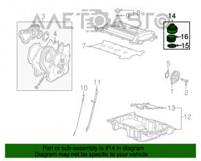 Capacul carterului de ulei Chevrolet Malibu 13-15 2.4 hibrid