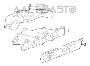 Colector de evacuare Chevrolet Equinox 10-17 2.4 nou original OEM