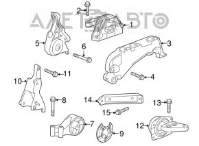 Suportul de montare a cutiei de viteze automata pentru Chevrolet Malibu 13-15 2.4 hibrid.