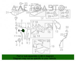 Pinionul arborelui cu came de evacuare pentru Chevrolet Malibu 13-15 2.4 hibrid.