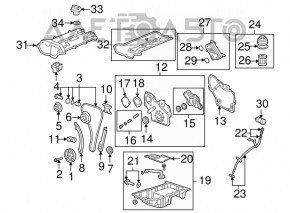 Pinionul arborelui cu came de admisie Chevrolet Malibu 13-15 2.4 hibrid