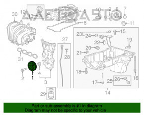 Polea arborelui cotit Cadillac ATS 13- 2.0T 2.5