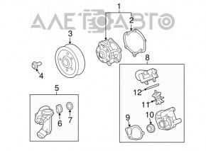 Corpul termostatului Cadillac CTS 14- 3,6