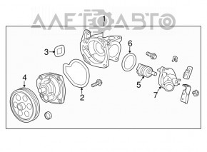 Pompă de răcire cu carcasă de termostat asamblată Cadillac ATS 13- 2.5