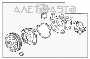 Насос помпа охлаждения Cadillac ATS 13- 2.5