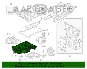 Полуподдон масляный Chevrolet Volt 16- 1.5