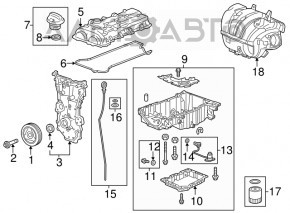 Palet ulei Cadillac ATS 13- 2.0T 2.5 RWD