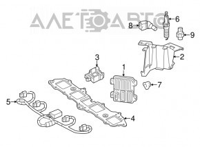 Blocul ECU al calculatorului motorului Buick Encore 13-16