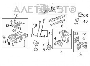 Крышка клапанов левая Cadillac CTS 14-15 3.6 LFX