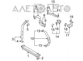 Furtunul intercoolerului de admisie dreapta pentru Mini Cooper Clubman R55 07-14 1.6 turbo