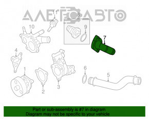 Corpul termostatului Nissan Altima 13-18