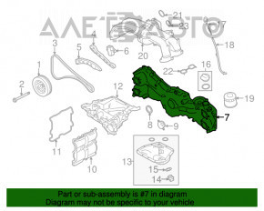 Передняя крышка двигателя Subaru Outback 15-19 2.5 FB25