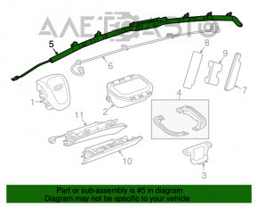 Perna de siguranță airbag laterală dreapta pentru Chevrolet Cruze 11-15