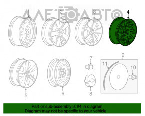 Запасное колесо докатка Chevrolet Cruze 11-15 R16