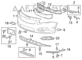 Amplificatorul de bara fata pentru Chevrolet Cruze 11-15