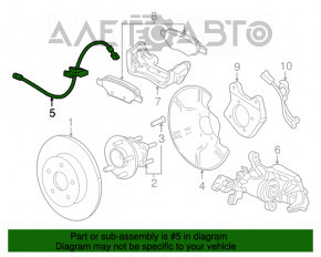 Senzorul ABS din spatele dreapta al Chevrolet Cruze 16-