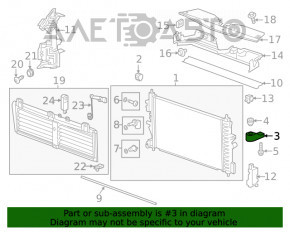 Suport radiator stânga Chevrolet Cruze 16-