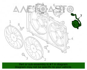 Мотор вентилятора охлаждения левый Mitsubishi Eclipse Cross 18-