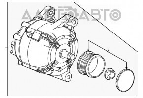 Generatorul Buick Encore 13-19 are un cip crăpat.