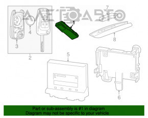 Keyless Entry Key Fob Receiver Module Chevrolet Volt 11-15