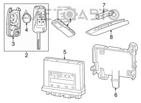 Keyless Entry Key Fob Receiver Module Chevrolet Volt 11-15