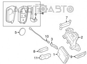 KEYLESS ENTRY ANTI THEFT CONTROL MODULE Cadillac CTS 14-