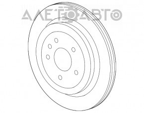 Placă de frână spate dreapta Chevrolet Camaro 16- 23mm