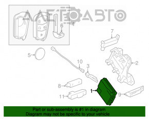 KEYLESS ENTRY ANTI THEFT CONTROL MODULE Cadillac CTS 14-