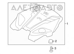 Накладка двигателя Infiniti Q50 16-18 3.0