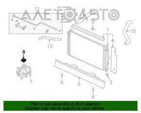 Capacul rezervorului de expansiune al sistemului de răcire Chevrolet Equinox 10-17 fără capac